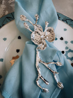 Metal Floral Napkin Rings ( Set of six)