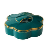 Emerald Green Snack Dish With Lid