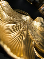 Double Leaf Gold Textured Platter