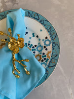 Metal Floral Napkin Rings ( Set of six)