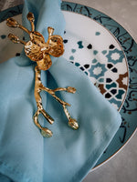 Metal Floral Napkin Rings ( Set of six)