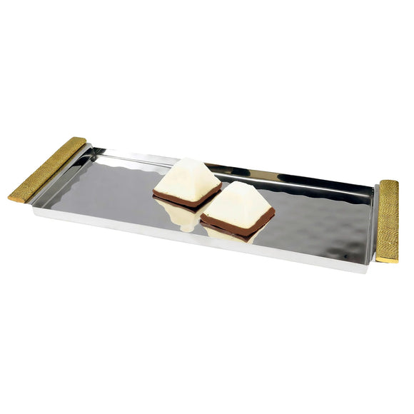 Rectangular Silver and Gold Tray