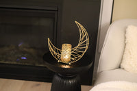 Ramadan Crescent Gold Candle Holder