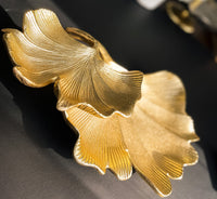Double Leaf Gold Textured Platter