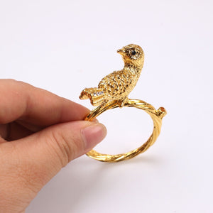 Metal Bird Design Napkin Rings