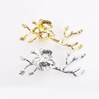 Metal Floral Napkin Rings ( Set of six)