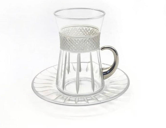 18-Piece Silver Linear Tea Set