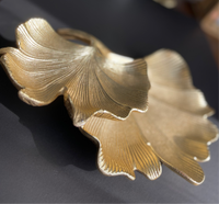Double Leaf Gold Textured Platter