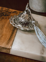 Mini Metal Bowl with Lid and Tassel ( Set of Six)