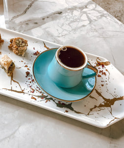 Light Turquoise Turkish Coffee Cups ( Set of Six)