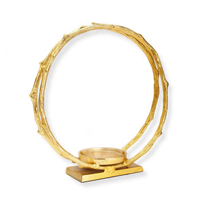 Gold Circle Candle Holder