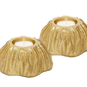 Textured Gold Tea light Candles Holders