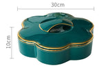 Emerald Green Snack Dish With Lid