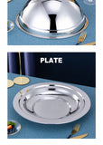 Extra Large Stainless Steel Serving Platter With Dome Lid