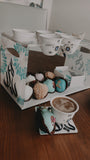 Ya Hala- Arabic Coffee Cups and Chocolate Holder