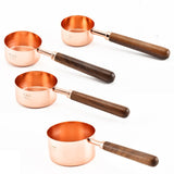 4 Pcs Set Rose Gold Stainless Steel Measuring Cups