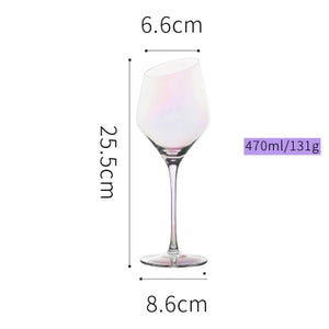 Rainbow Ion-Plated Wine Glasses