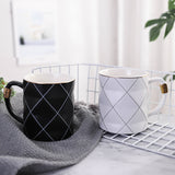 Grid Geometry Ceramic Coffee Mug